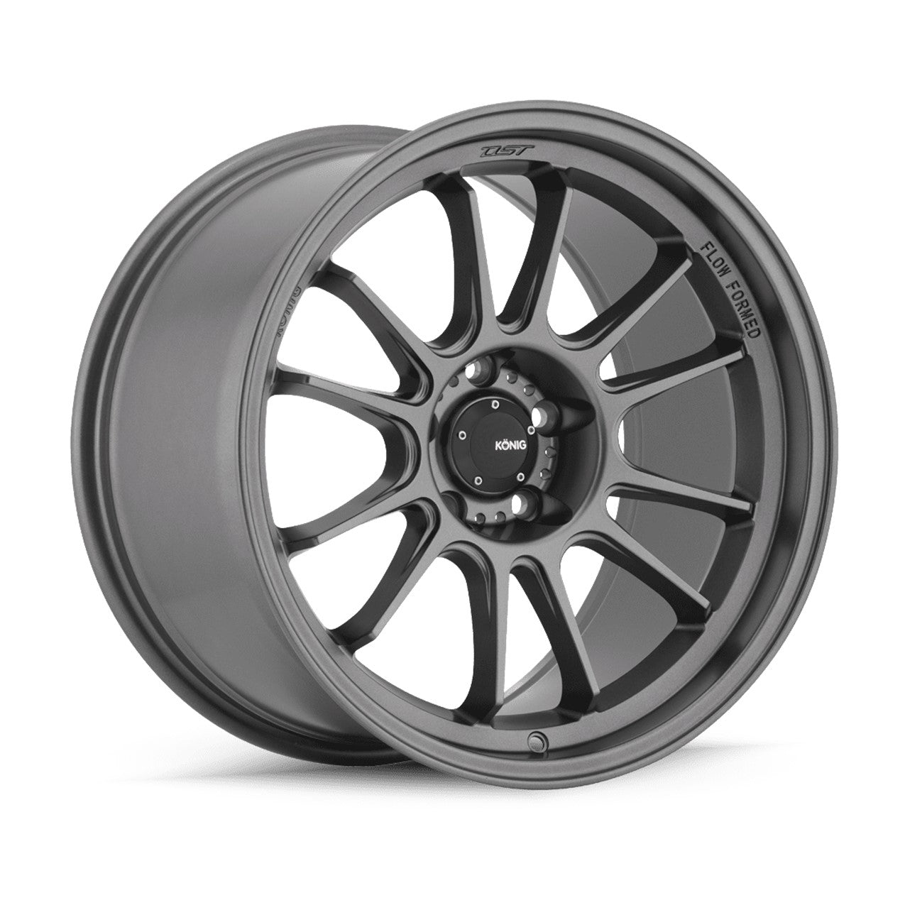 Set of (4) 17x8 +45 5x114.3 Konig Hypergram - Matte Grey - FREE SHIPPING